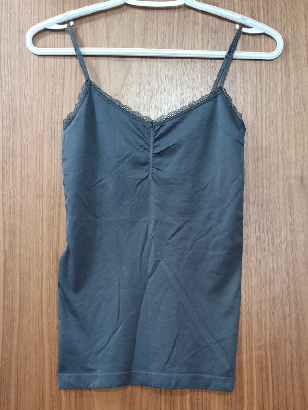 3/$15 Victoria's Secret Charcoal Gray Lace-Trim Camisole M